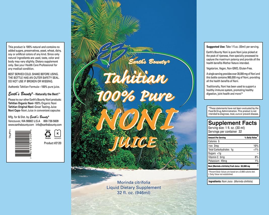 Earth&#39;s Bounty - Pure Noni Juice from Tahiti - 