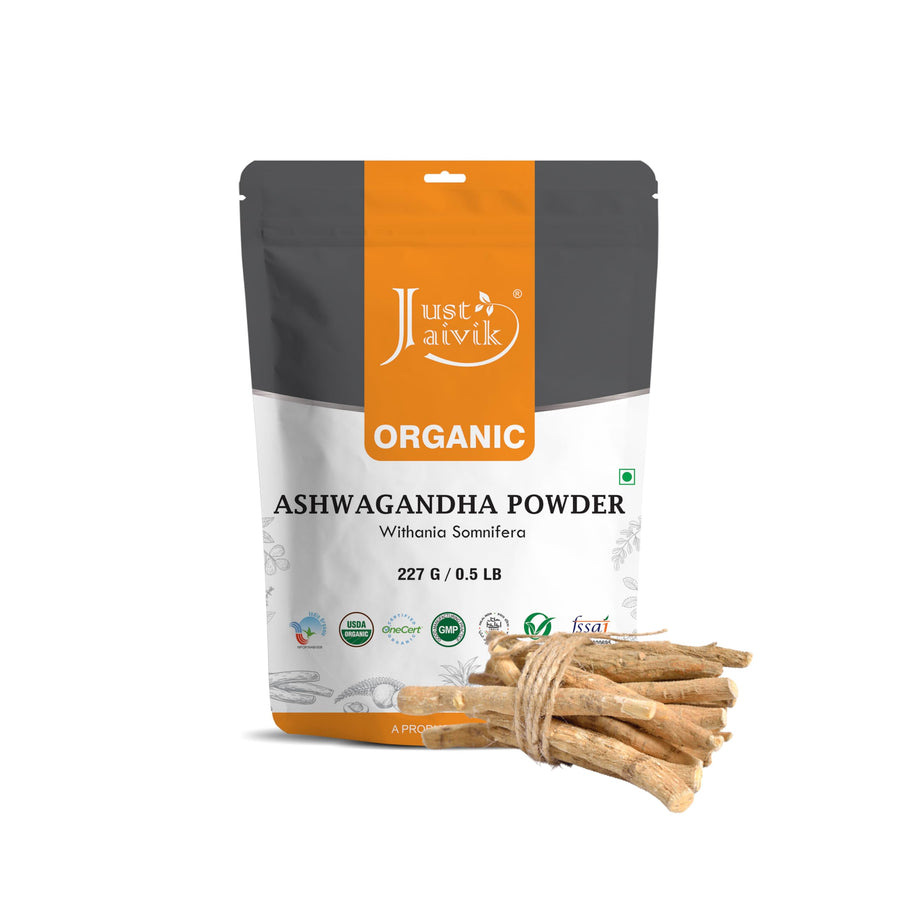 Just Jaivik Organic Ashwagandha Root Powder - 227g - Su