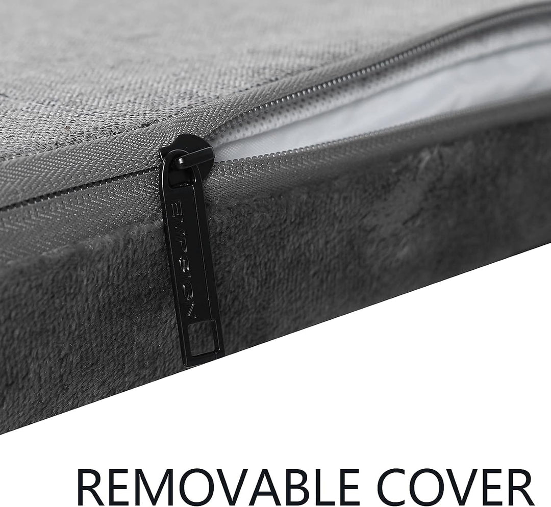 Stylish Dog Bed Mat Dog Crate Pad Mattress Reversible (Cool &amp; Warm), Water Proof Linings, Removable Machine Washable Cover, Firm Support Pet Crate Bed for Small to XX-Large Dogs, Grey