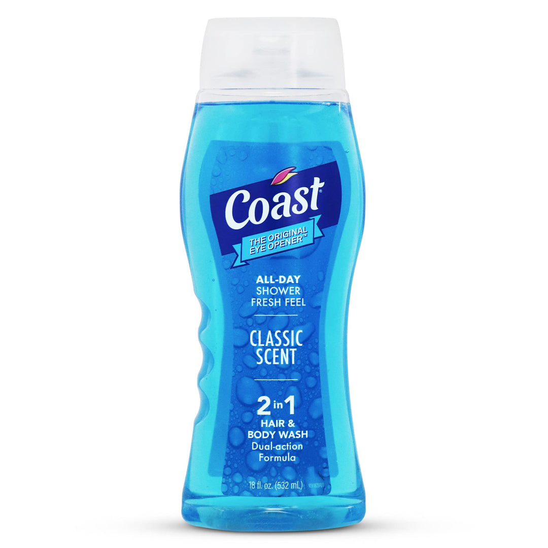 Hair &amp; Body Wash, Classic Pacific Force Scent, 2- 18 Fl Oz Squeeze Bottles