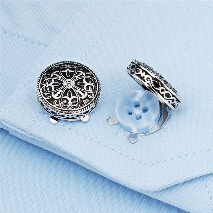 AMITER Button Covers for Men Vintage Cufflinks for Men’