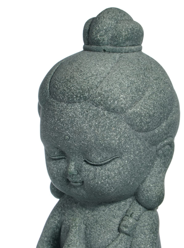 Small Guan Yin Statue - Handmade Stone for Meditating Zen Fish Aquarium Tank Desktop Decor, Baby Quan Yin Figurine, Kwan Yin
