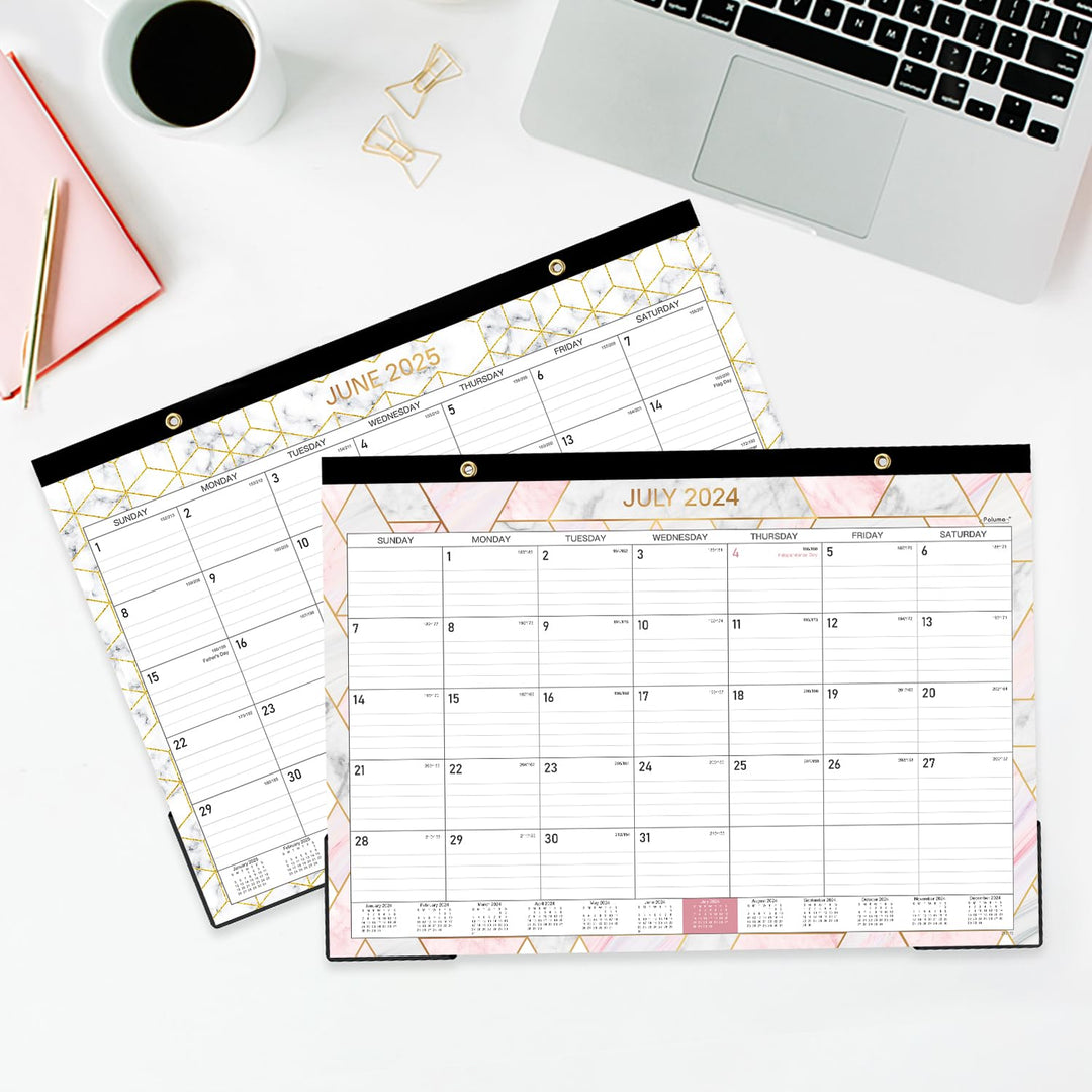 Desk Calendar 2025 - Monthly 2025 Desk Calendar, 12&#39;&#39; x 16.8, JAN 2025 - DEC 2025, 18 Monthly Wall Calendar, Large Ruled Blocks, Perfect for Planning and Organizing Your Home or Office