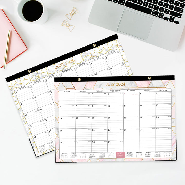 Desk Calendar 2025 - Monthly 2025 Desk Calendar, 12&#39;&#39; x 16.8, JAN 2025 - DEC 2025, 18 Monthly Wall Calendar, Large Ruled Blocks, Perfect for Planning and Organizing Your Home or Office