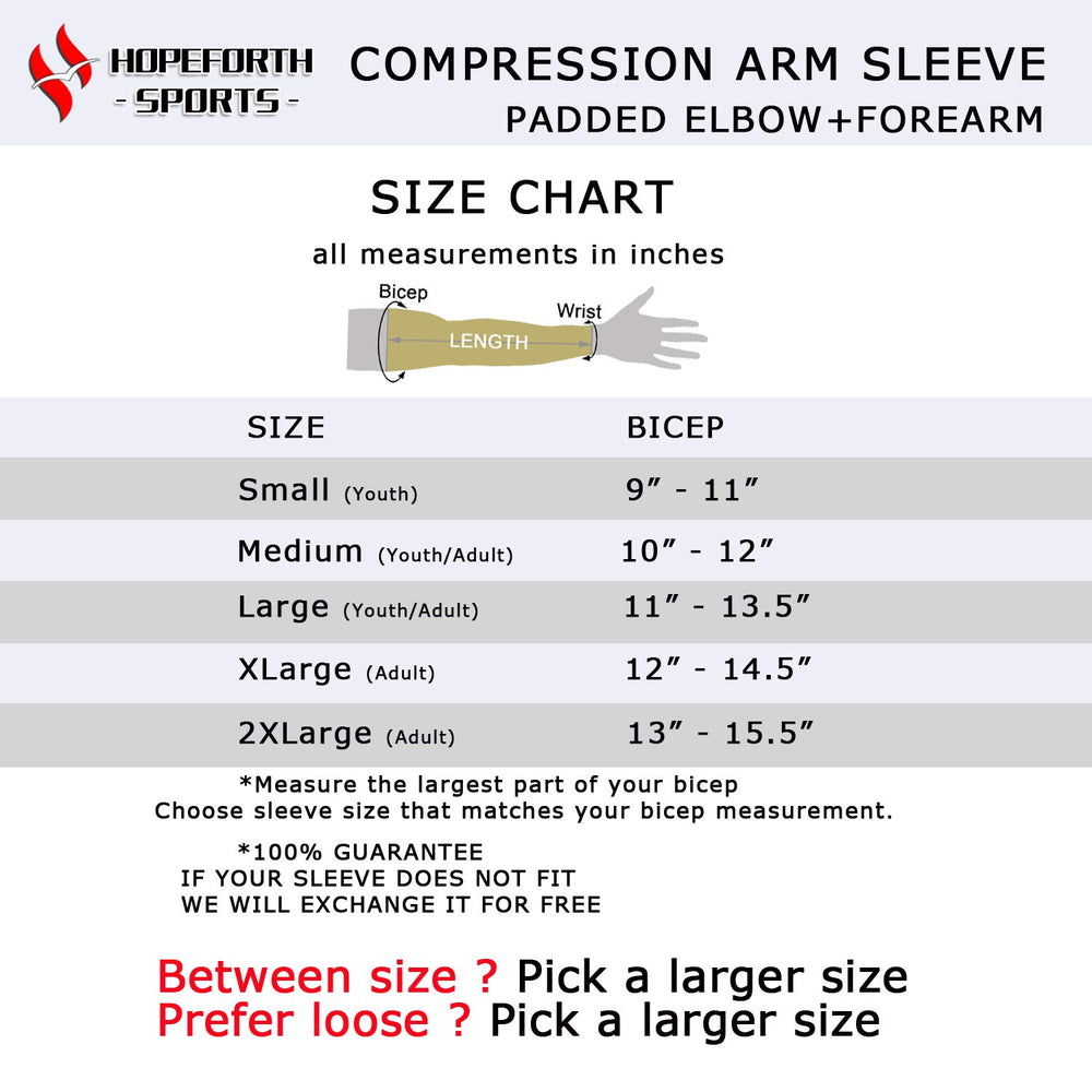 Pads Arm Forearm Elbow Sleeve Compression Protective Support Single
