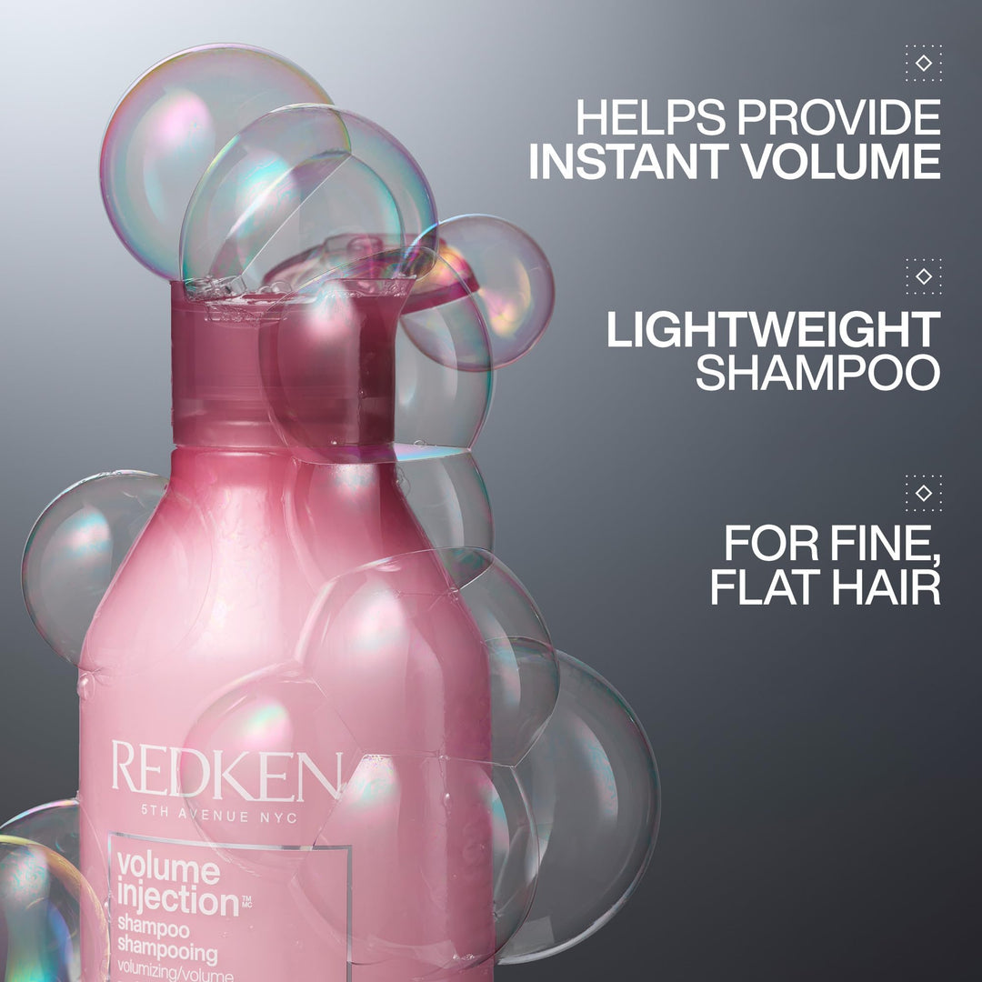 Volume Injection Shampoo | For Fine Hair | Adding lift &amp; Body | Paraben Free | 33.8 fl. Oz (Pack of 1)