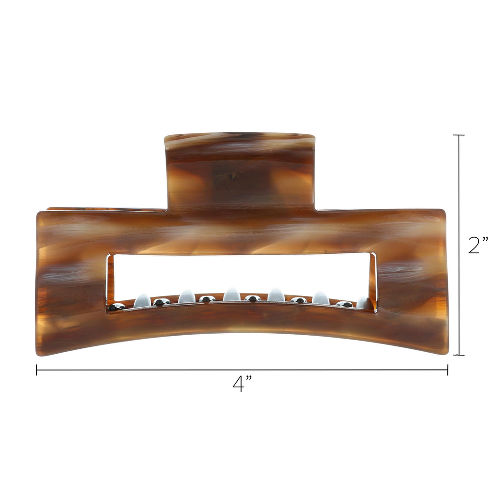 Caramel Horn : Large Cutout Rectangle Jaw - Caramel Horn