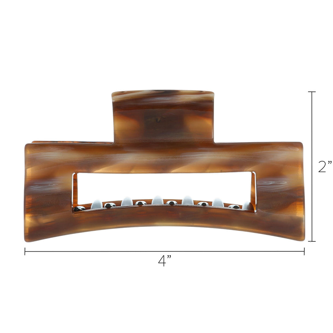 Caramel Horn : Large Cutout Rectangle Jaw - Caramel Horn