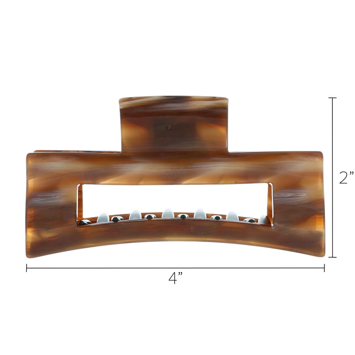 Caramel Horn : Large Cutout Rectangle Jaw - Caramel Horn