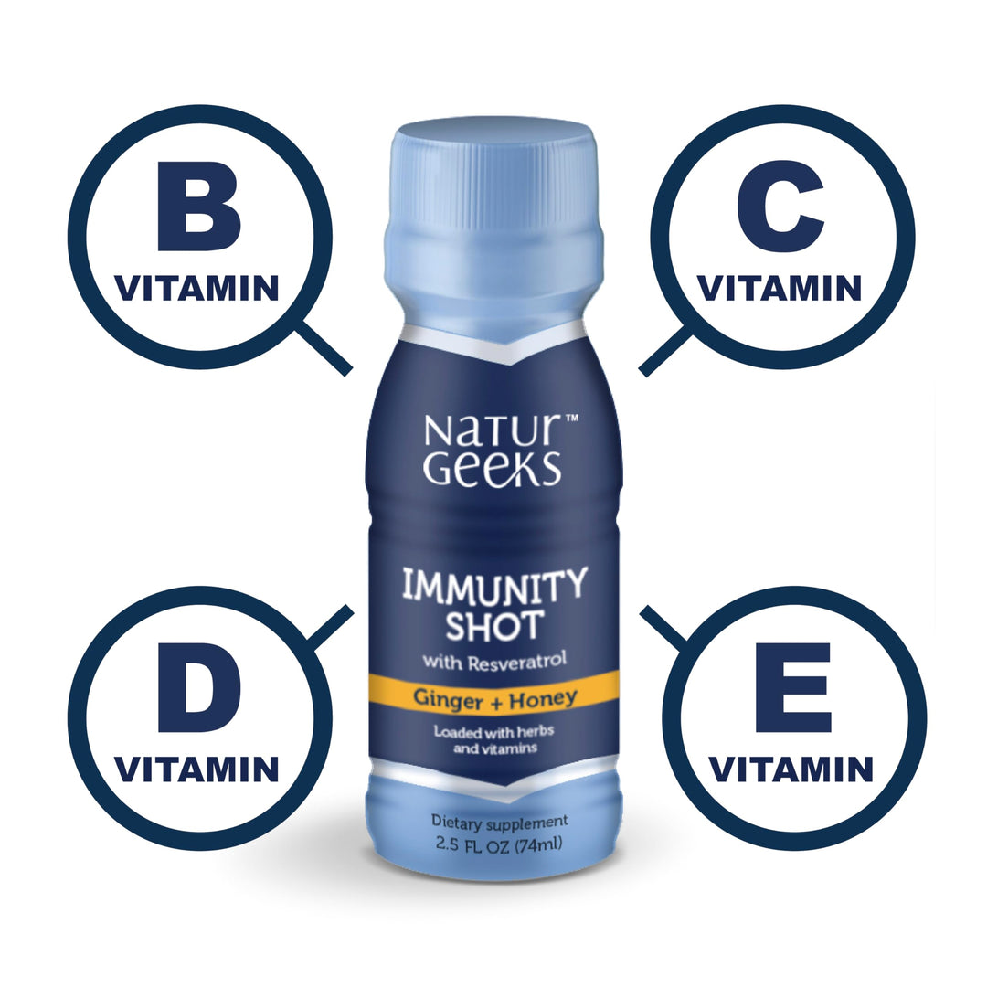 NaturGeeks Immunity Support Shots with Organic Ginger +