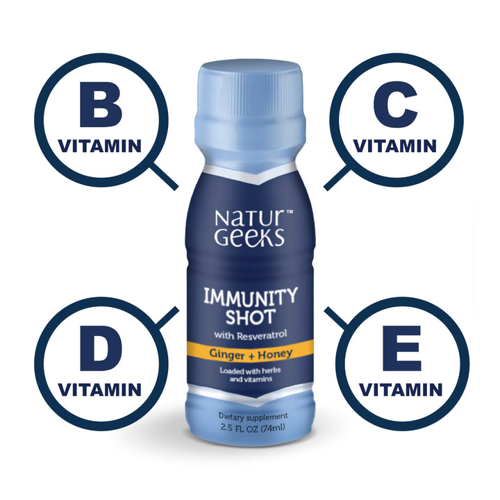 NaturGeeks Immunity Support Shots with Organic Ginger +