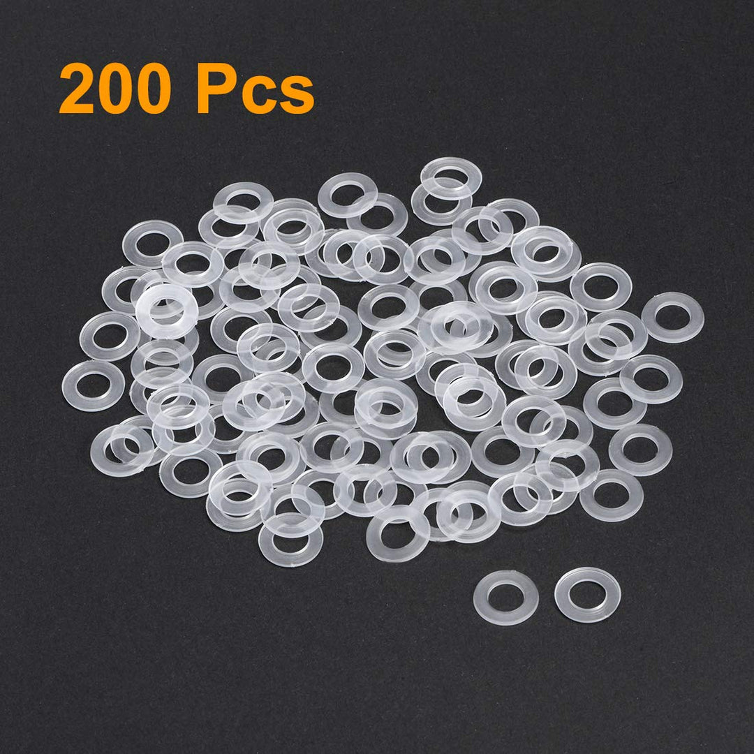 uxcell Nylon Flat Washers M6 11mm OD 6mm ID 0.8mm Thick