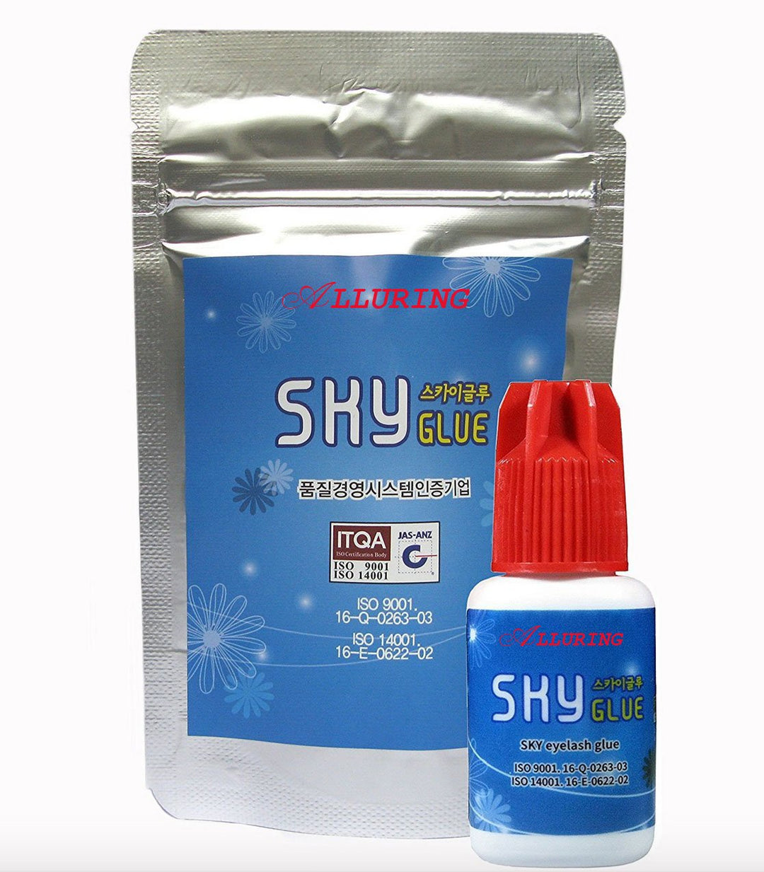 Alluring Glue S+ / Extra Powerful Strong Black Adhesive / 1-2 Sec Drying time/Retention - 7 Weeks/Semi-Permanent Eyelash Extensions