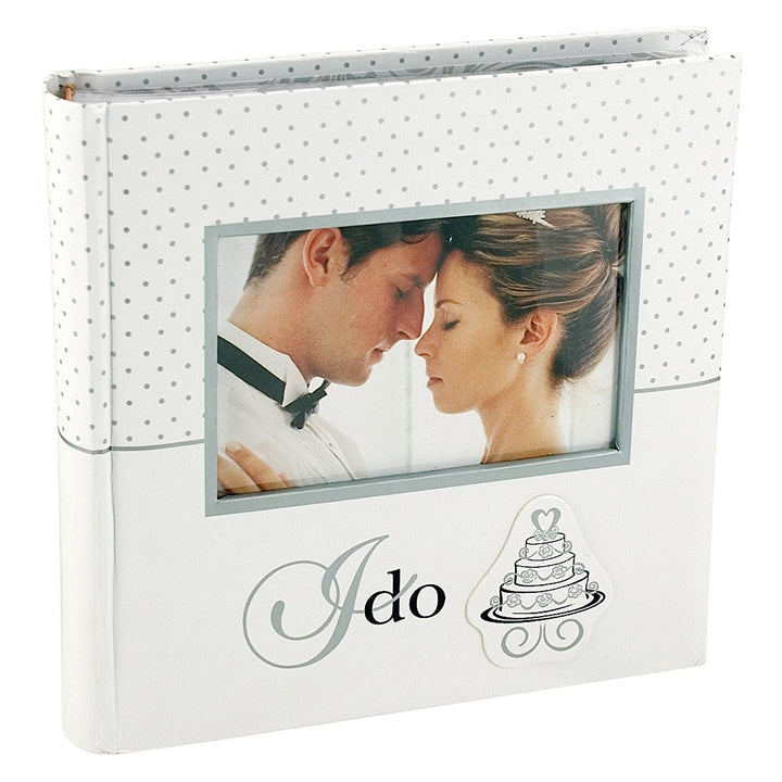 International Designs I Do Wedding Collection 2-Up with Memo Space Photo Album, 160-4x6, White