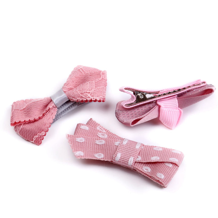 Boutique Baby Girls Toddler Hair Bow Clips Barrettes with Hair Bows Holder, Pink A, 1 Count (Pack of 1)