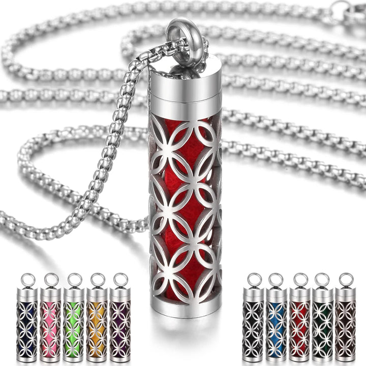 Essential Oil Necklace for Women, Aromatherapy Pendant 