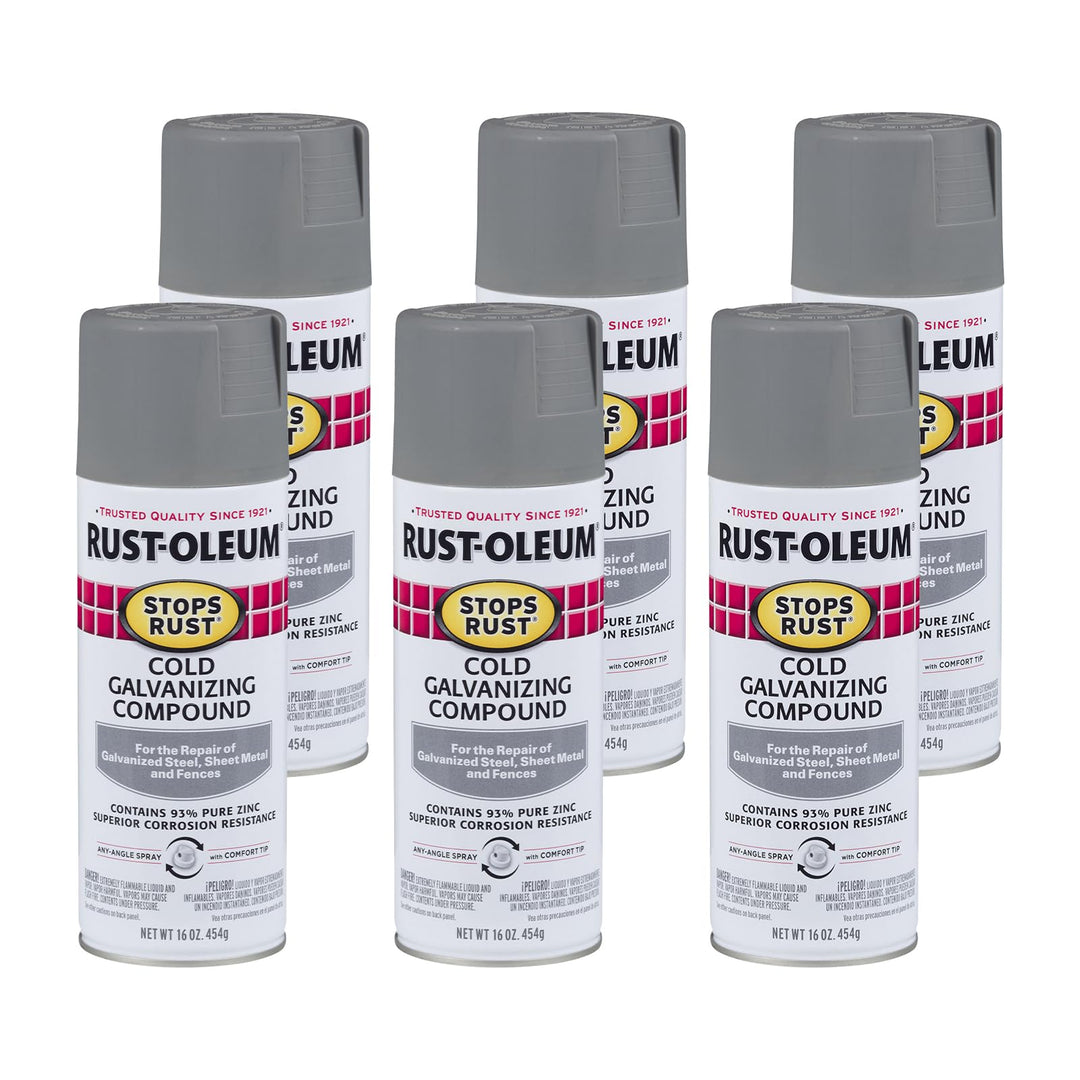 RUST-OLEUM COld Galvanizing Compound, Grays Flat Silver , 16oz. - 7785-830