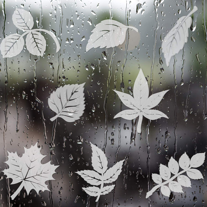 20 Pcs Leaf Window Decals for Bird Strikes Anti Collision Window Stickers Window Strike Prevention Stickers Decal Assorted Large Leaf Anti Collision Window Clings Prevent People Bird Strike on Glass
