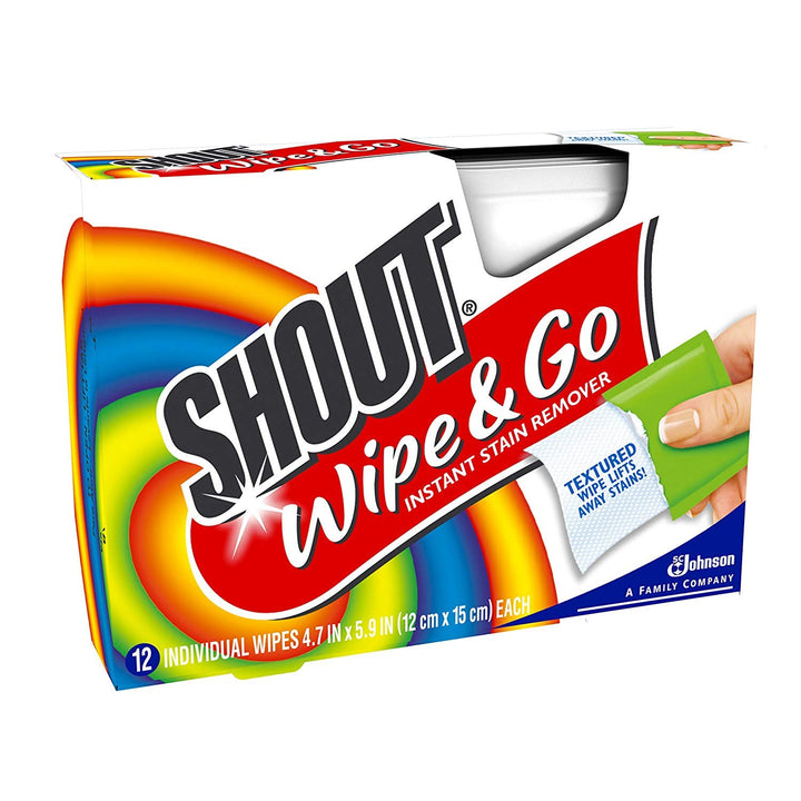 Shout Wipe &amp; Go 12Ct Wipes 4 Pack, Multicolor,1