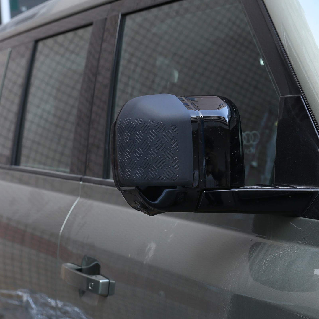 ABS Black Body Anti-scratch Protection Cover Trim Kit for Land Rover Defender 110 2020 Accessories (Rearview mirror)