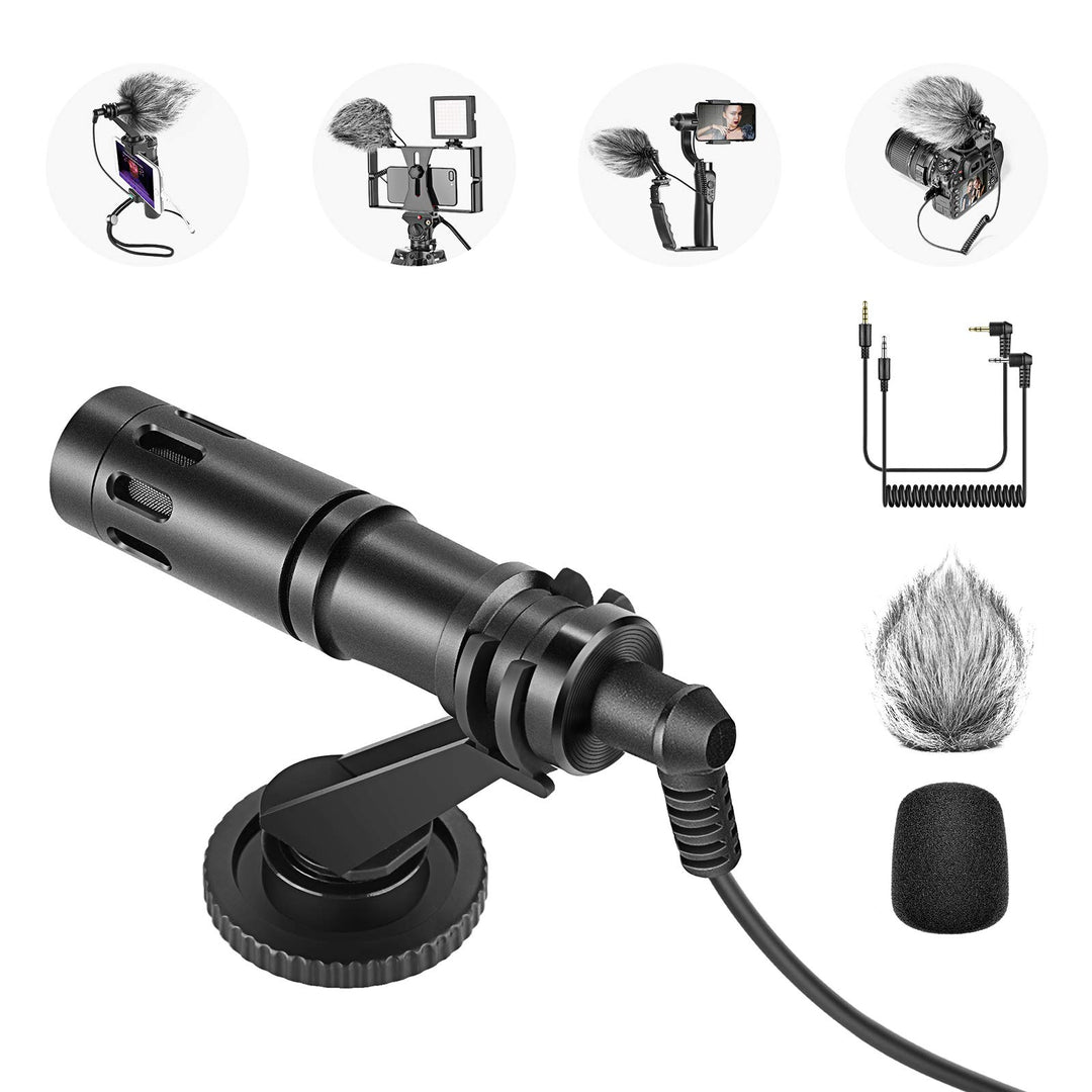 Neewer CM14 Microphone for Phone, Mini On-Camera Video 