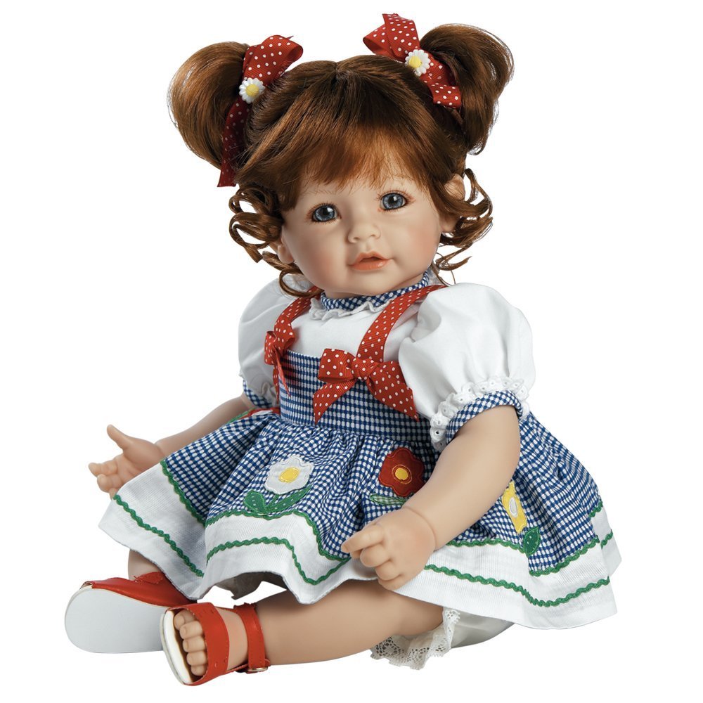 Toddler Time Premium Collection Daisy Delight, 20 Realistic Toddler Baby Doll, with Exclusive Powder Scented Soft CuddleMe Vinyl, Auburn Red Hair, Blue Eyes Birthday Gift For Age 6+
