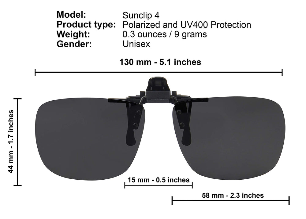 Clip On Sunglasses Flip Up Polarized Sunglasses Clip onto Eyeglasses Over Prescription Glasses Case Included set of 2