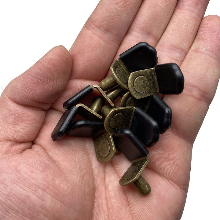 Bronze Shelf pins, Glass Supports Furniture Cabinet Closet Bookcase Shelf Bracket-Style Pegs 30 Pack.