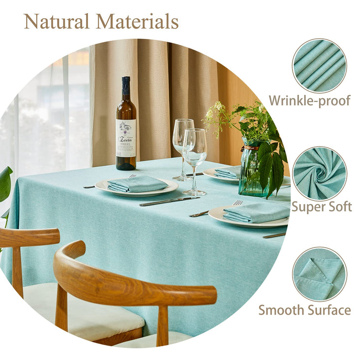 Mebakuk Rectangle Table Cloth Linen Farmhouse Tableclot