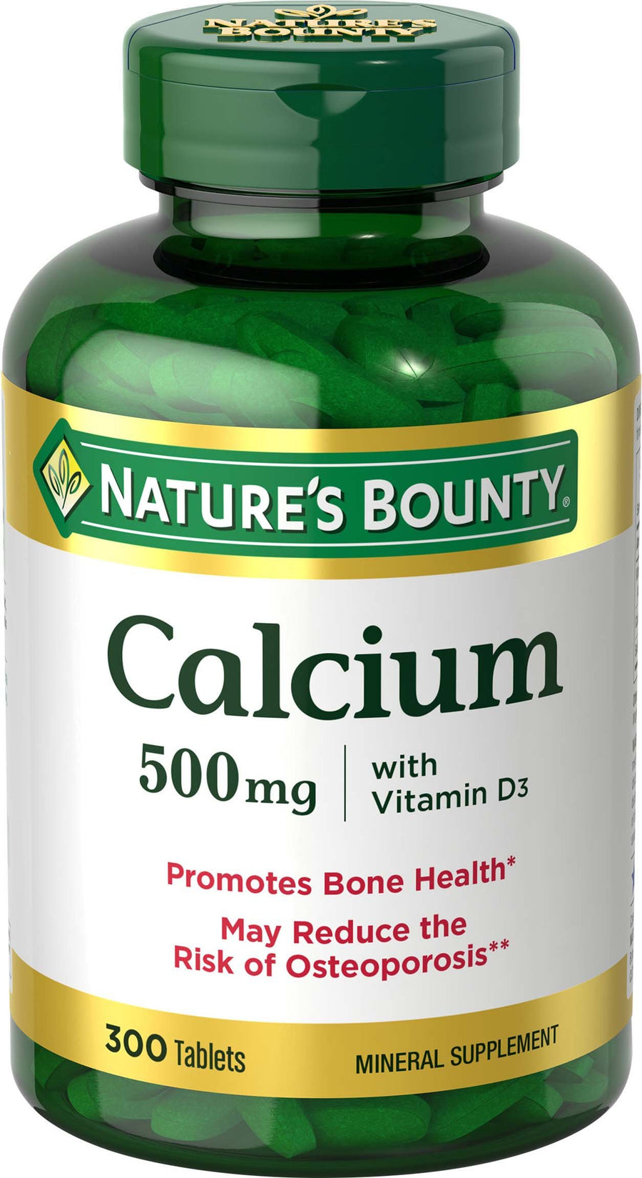 Nature's Bounty Calcium Plus 500 mg Vitamin D3, Imm