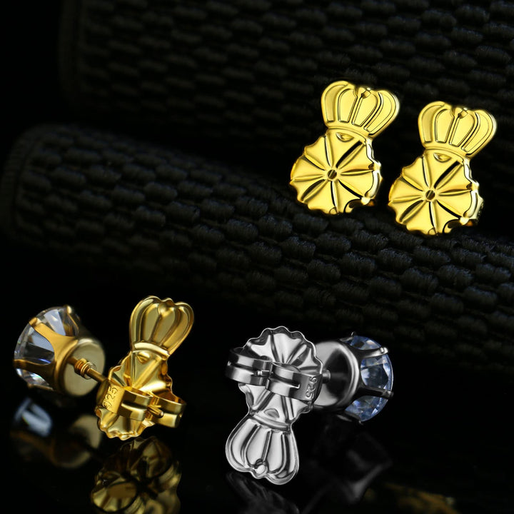 Earring Backs for Droopy Ears, Earring Lifters 2 Pairs Earring Backs Lifts, Earrings Backing Replacement for Heavy Earrings