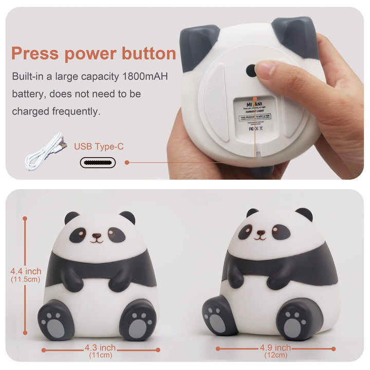 MIVANI Kids Night Light, Panda Gifts for Women, Silicon
