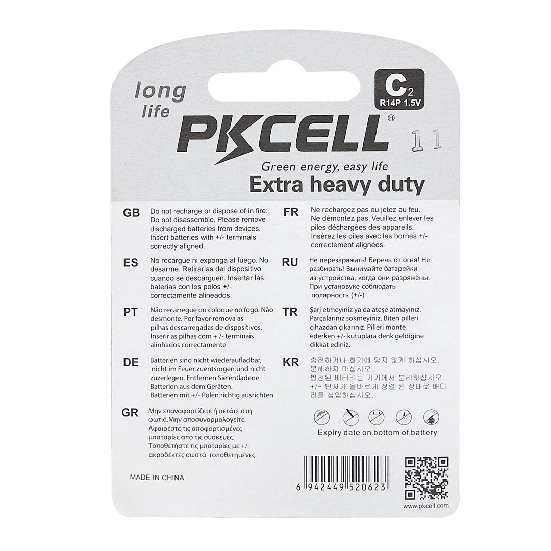 C Size Batteries Heavy Duty Batteries 1.5V R14P UM-2 Ba