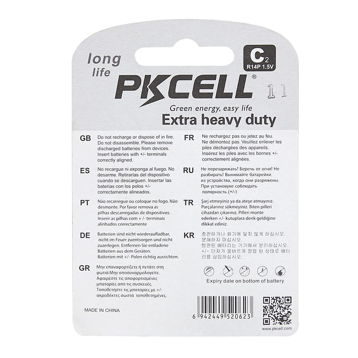 C Size Batteries Heavy Duty Batteries 1.5V R14P UM-2 Ba
