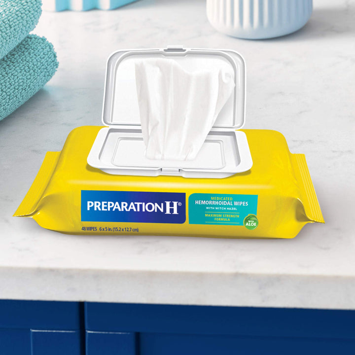 Preparation H Hemorrhoidal with Witch Hazel Wipes, Tota