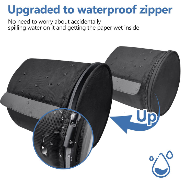 Hainging Toilet Paper Holder Waterproof Roll Tissue Holders Cat Dog Proof Toilet Paper Storage Bag with Adjustable Strap Portable Roll Paper Cover for Camping Bathroom RV Car Travel