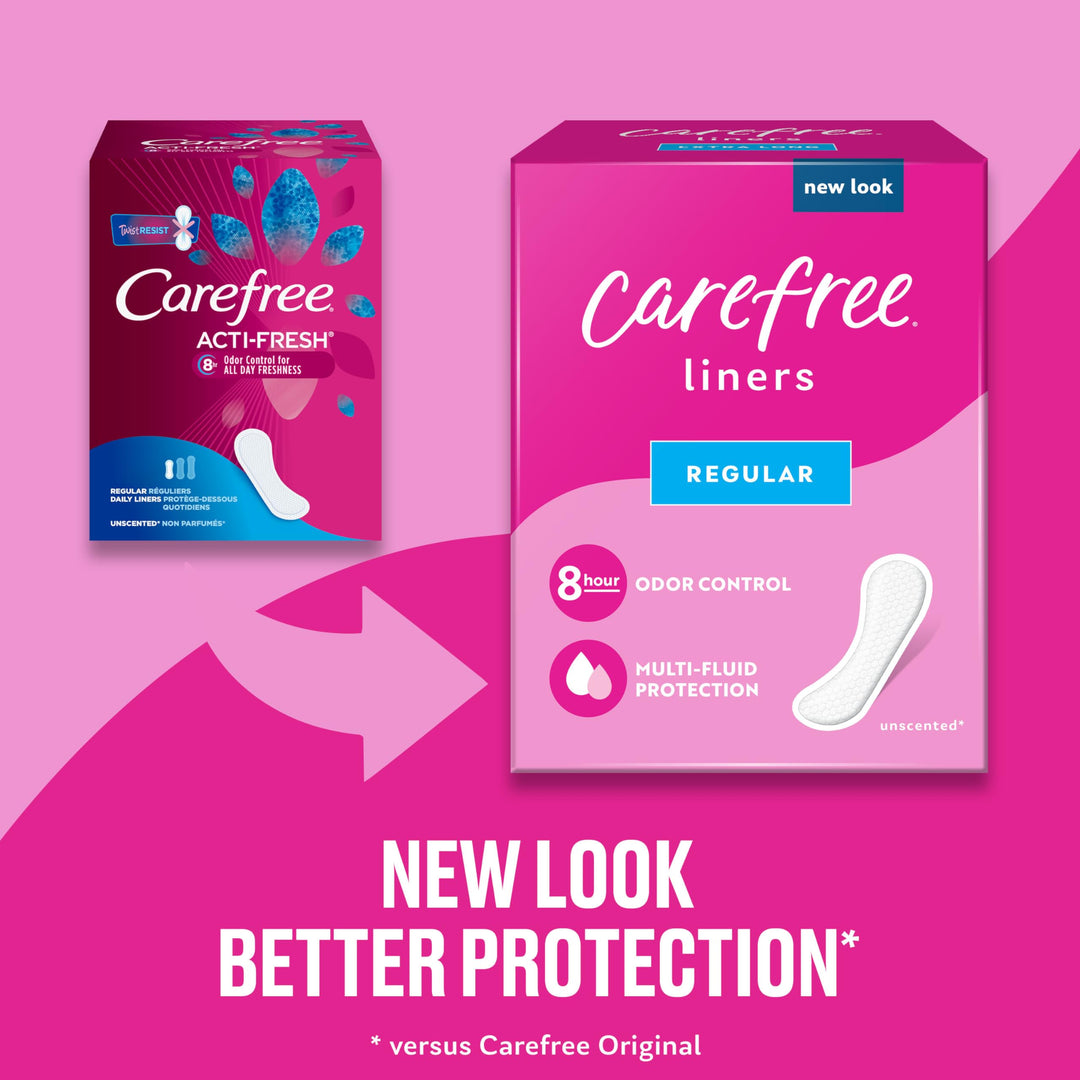 Panty Liners for Women, Regular, Unwrapped, Unscented, 120ct | Pantiliners, Liners, Daily Liners for Women, Light Periods and Leaks, 8-Hour Odor Control | 120ct (Packaging May Vary)