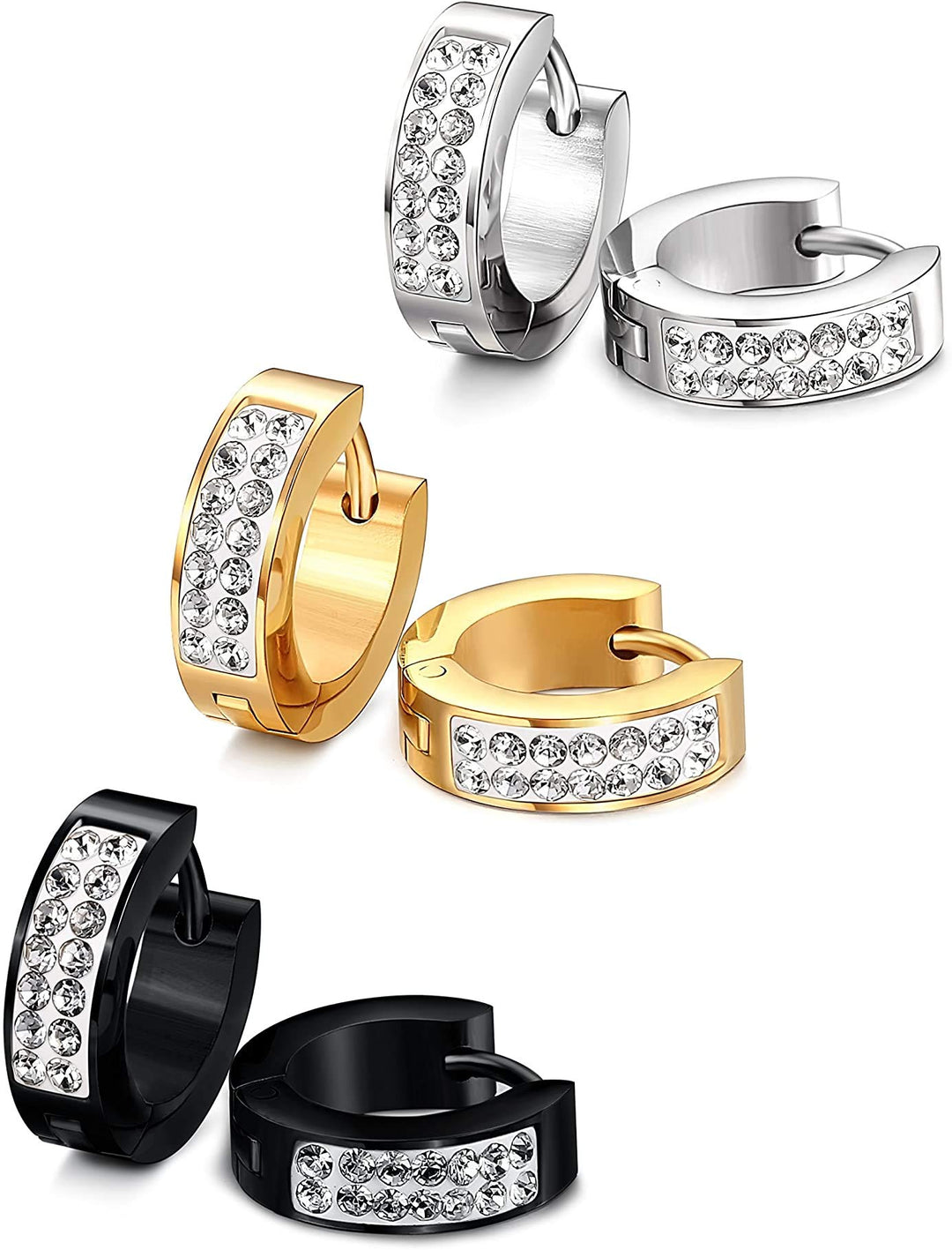 Jstyle Stainless Steel Womens Mens Hoop Earrings Huggie