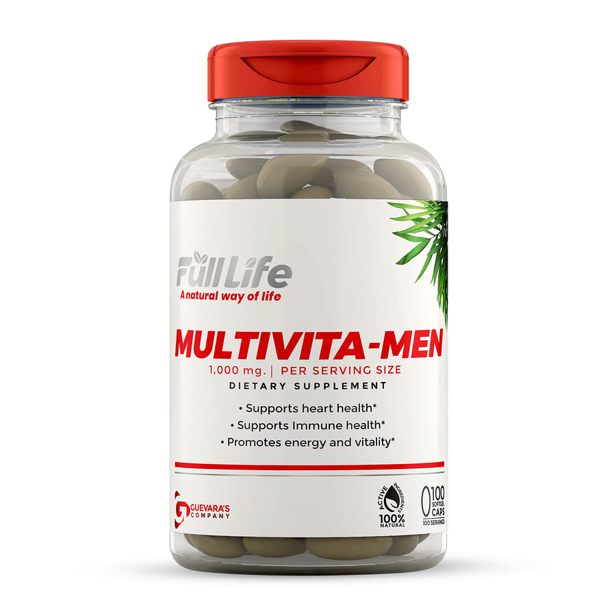 Multivita-Men Capsules - Supports Immune Health, Heart Health, Promotes Energy & Vitality - Multivitamin for Men - Dietary Supplement - 100 Capsules, 1000mg