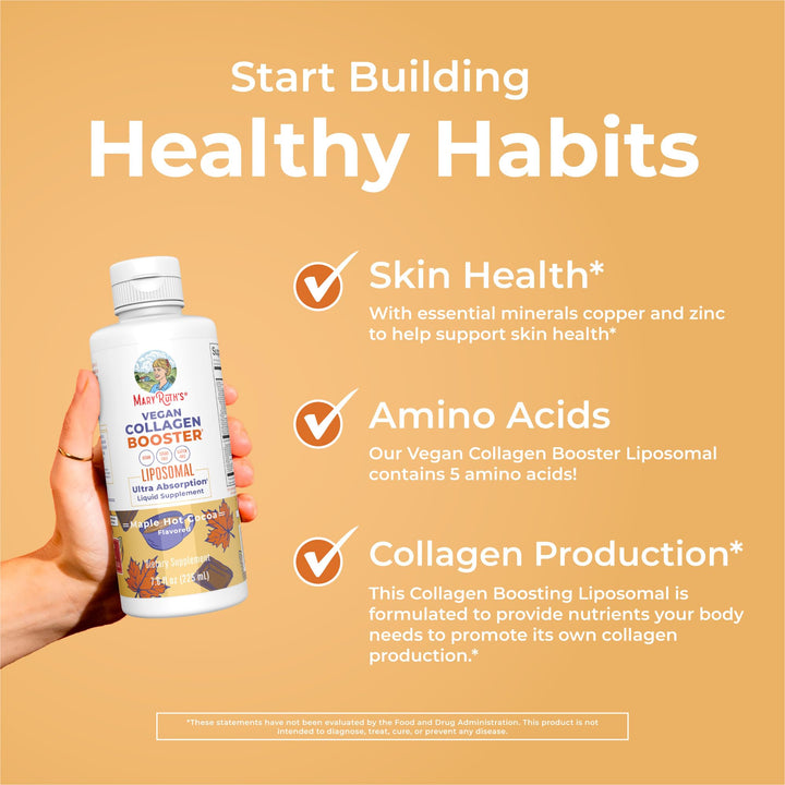 Collagen Booster Liposomal, Sugar Free, Liquid Collagen Booster with Vitamin C, Vitamin E, Zinc, Copper &amp; Silica, Skin Care &amp; Joint Support Supplement, Vegan, Non-GMO, 7.6 Fl Oz