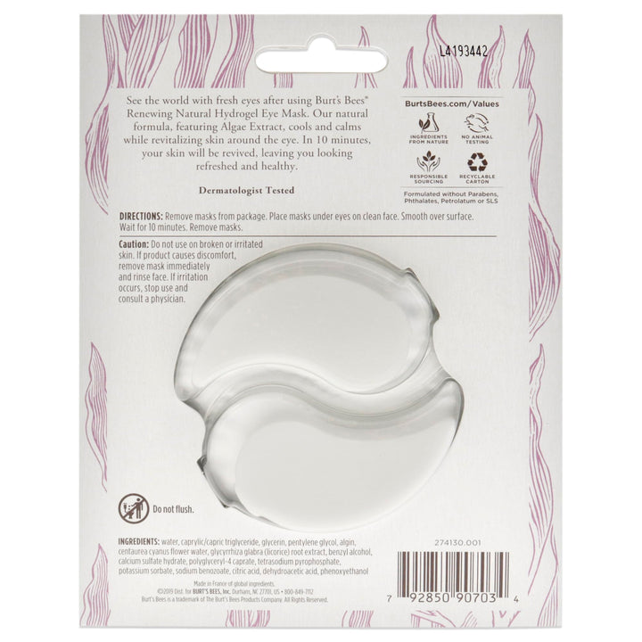 Burt&#39;s Bees Burts Bees Renewing Natural Hydrogel Eye Mask