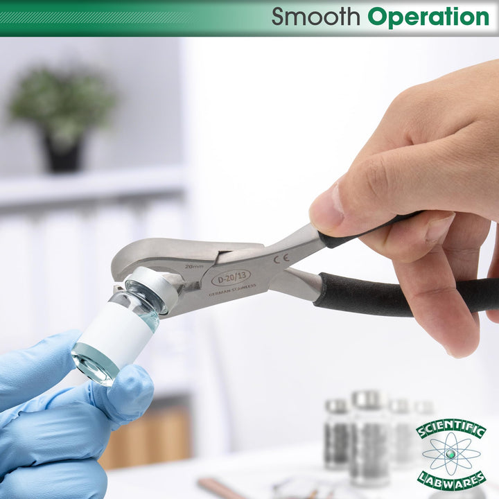 Dual Action Decapper Pliers for Decapping 13mm and 20mm Crimped Vials and Bottles