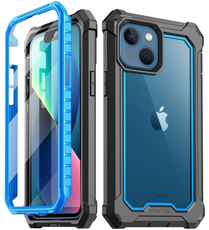Guardian Series Case [Mil-Grade Drop Tested] Compatible with iPhone 13 Mini 5.4 inch, Full-Body Hybrid Shockproof Protective Rugged Clear Cover Case with Built-in Screen Protector, Black