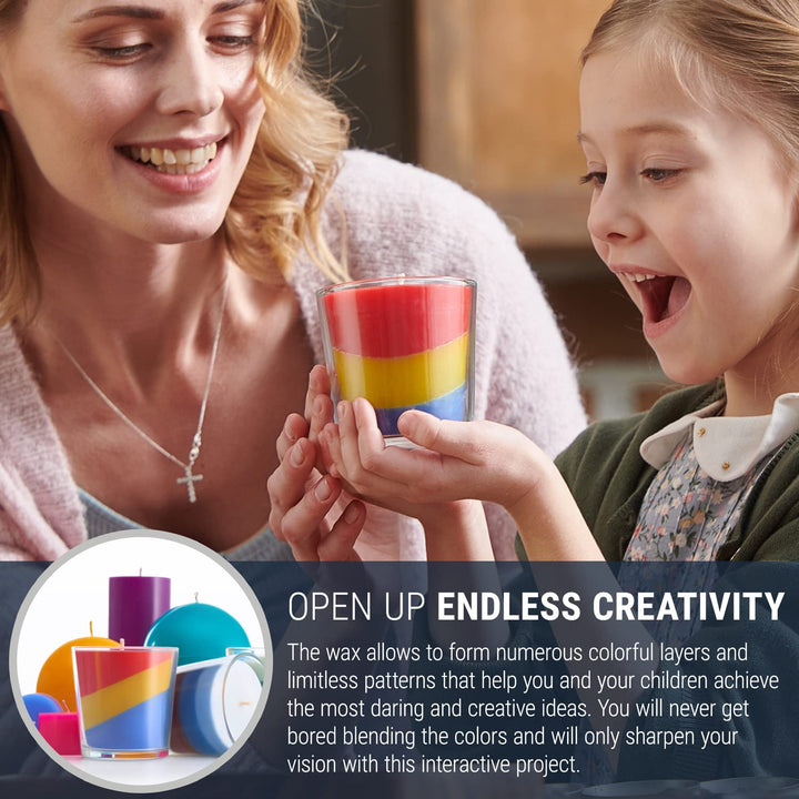 Candle Dyes for Soy Candle Making - Wax olor Dye Color Chips for Soy Wax - 16 Popular Colors Wax Dye Flakes