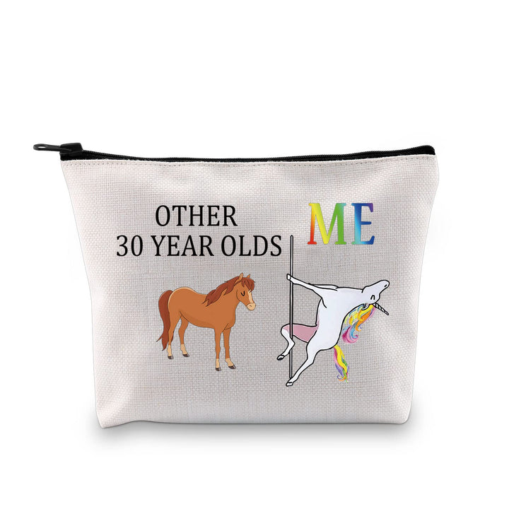 MBMSO Other 30 Year Olds Me Unicorn Makeup Bag Funny 30