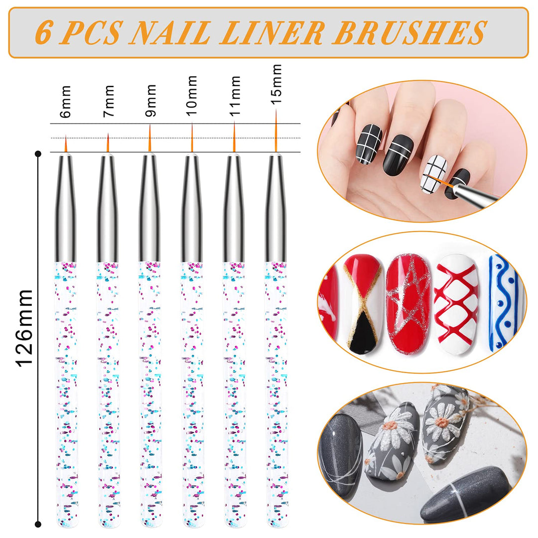 28 Pcs Acrylic Nail Brush Set Including 7 Pcs UV Gel Nail Art Brushes, 6 Pcs 3D Nail ExtensionÃ‚ Brush, 5Pcs Double Ended Dotting Nail Pen ForÃ‚ NailÃ‚ ArtÃ‚ DIY With White Box