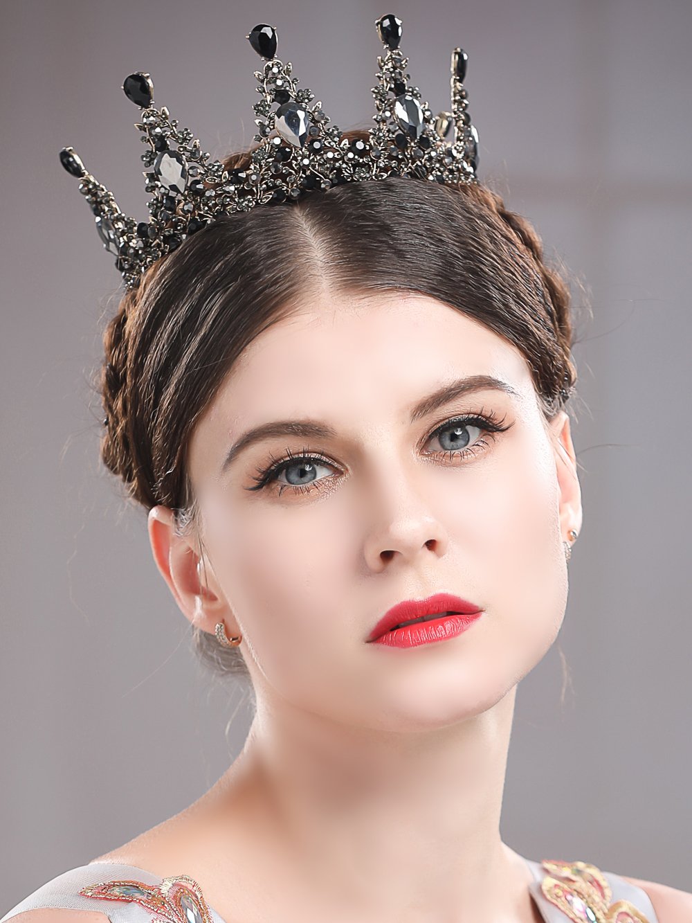 Aukmla Wedding Crowns and Tiaras Baroco Style for Women (Princess Style)