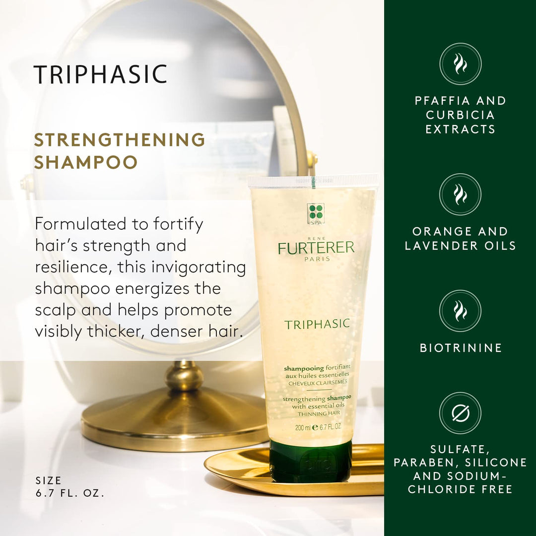 Rene Furterer Triphasic Thickening Shampo, Thinning Hair - Scalp Nutrition 6.7 fl oz.