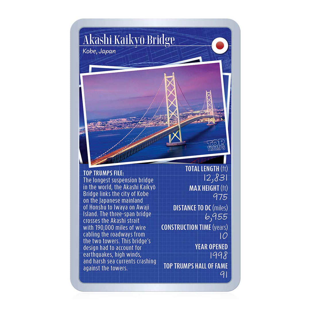 Card Game The Greatest Bridges - Family Games for Kids and Adults - Learning Games - Kids Card Games for 2 Players and More - Kid War Games - Card Wars - for 6 Plus Kids