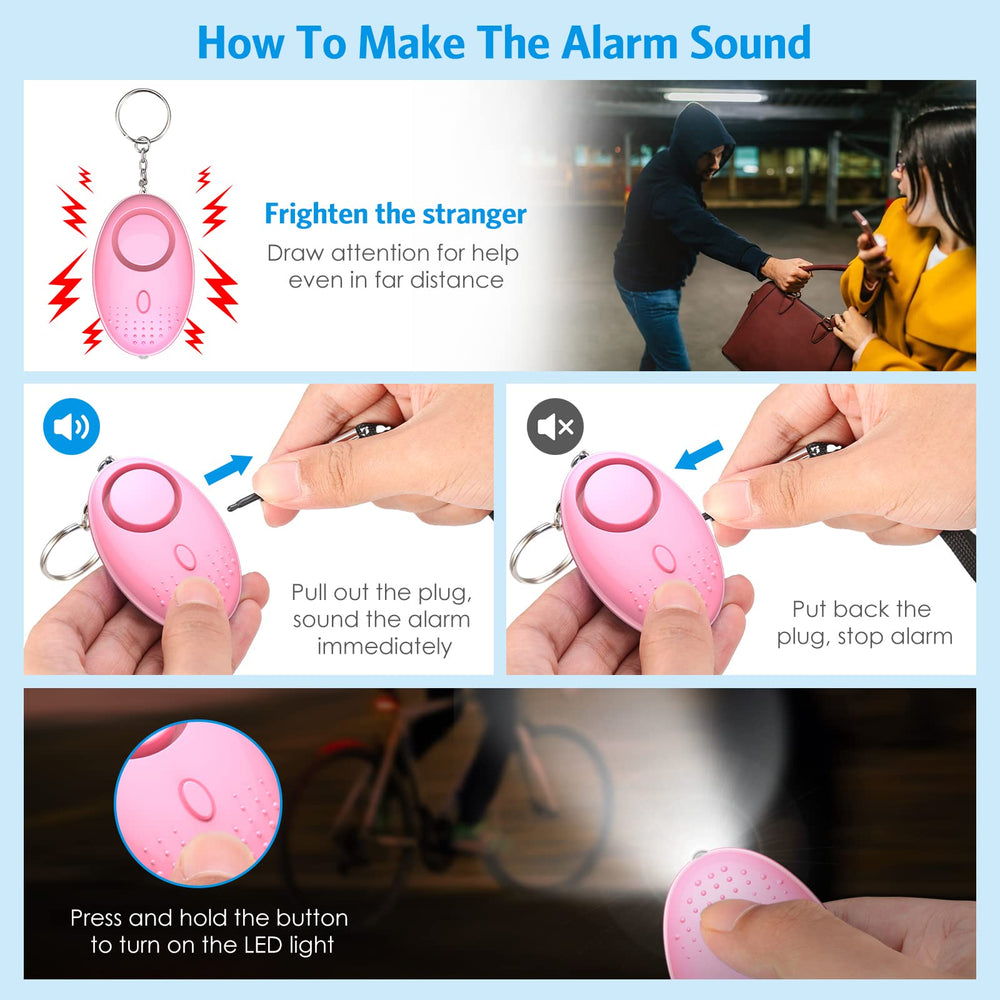 Safety Keychain Set for Women and Kids, 10 Pcs Safety K